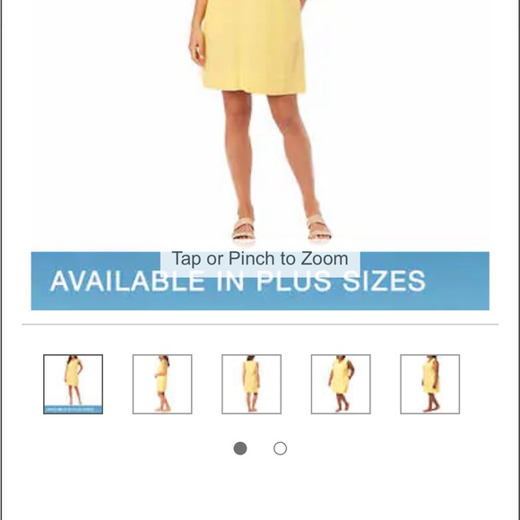 Briggs Linen Blend Dress Ruffle V-Neck Sleeveless Yellow Spring Easter Medium M - Picture 6 of 6